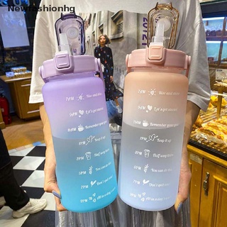 (newfashionhg) botellas de agua de paja deportiva 2000ml super gran capacidad botella con fabricante de tiempo en venta