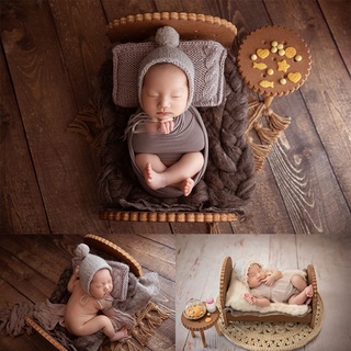 arca recién nacido desmontable posando mini cama bebé foto tiro hecho a mano de madera cuna (5)