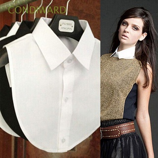condiward moda collar falso mujer accesorios de ropa encaje nueva camisa sólida blusa vintage desmontable