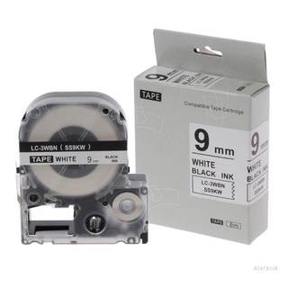 at negro sobre blanco etiqueta cinta compatible epson etiqueta cintas 9 mm para lw-300 lw-400