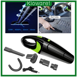 [KLOWARE1] Aspiradora de coche, con cable de 12 v 120 w 4000Pa de alta potencia portátil aspirador de mano, uso húmedo/seco, para la limpieza del coche
