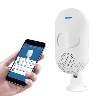 [Vida en el hogar] Tuya WiFi inteligente Detector infrarrojo pequeño sonido y luz alarma remoto antirrobo sensores APP Control/inteligente Control de voz mascota función inmune inteligente hogar Compatible con Alexa Google Home