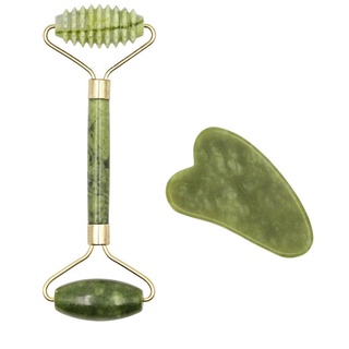 rodillo de cabeza de jade dispositivo de belleza natural rodillo duradero