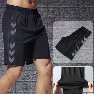 Pantalones cortos de deporte de los hombres corriendo de secado rápido bolsillo diseño longitud mediados gimnasio