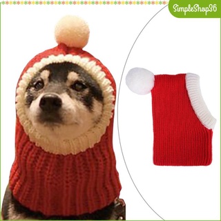 [SimpleShop36] Sombrero De Perro De Navidad Accesorios Para Perros Trajes Adorables Divertidos A Prueba De Viento Snood Invierno Cálido Cachorro De Punto Sombreros Mascota Para Hombre (5)