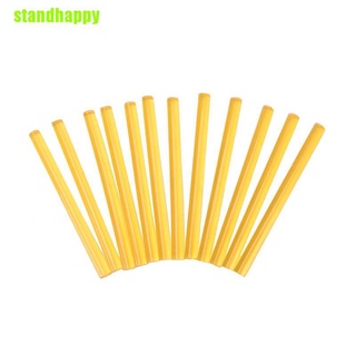 Standhappy 12 x palos de pegamento de queratina profesional para extensiones de cabello humano amarillo (1)