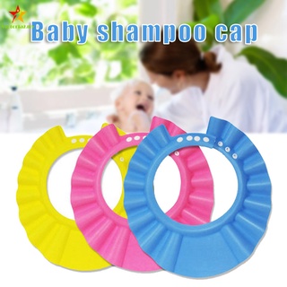 Protección gorro de baño seguro champú ducha baño suave ajustable visera sombrero para niño bebé niños niños (1)