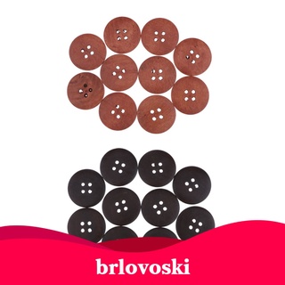 [brlovoski] 10 pzs botones De madera con agujeros Redondos De madera Para coser/manualidades/tejer/tejer/Scrapbooking/Costura