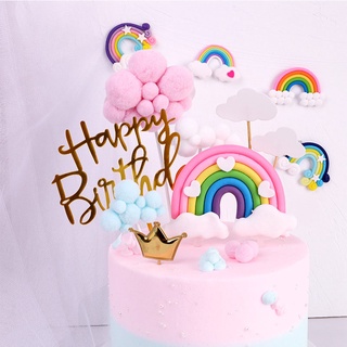 1 pieza de arco iris nube decoración de tartas en forma de arco iris decoración de tartas JASMINE1
