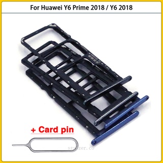 Nueva tarjeta SIM para Huawei Y6 2018 Tarjeta SIM Tarjeta Micro SIM Lector SD Soporte Adaptador de bandeja Sim Reemplazo para Huawei Y6 prime 2018