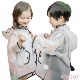 KIDSUP-Niños Impermeable Poncho De Lluvia , Con Capucha Transparente Cubierta Protectora (1)