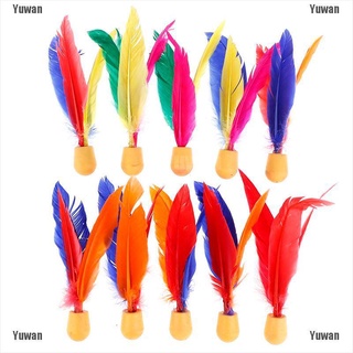<yuwan> 10pcs bola de bádminton al aire libre niños goma volante pluma volante