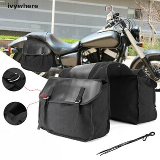 ivywhere - alforjas impermeables para motocicleta, diseño de lona negra