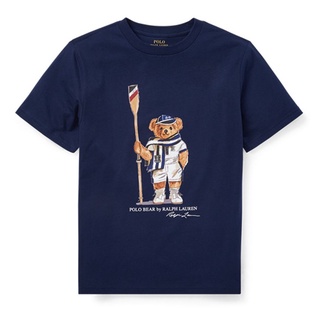 Camiseta De Manga corta De algodón con estampado De oso Ralph Lauren unisex casual