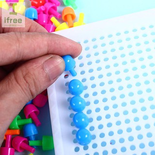 niños juguetes rompecabezas peg tablero con 96 clavijas de setas modelo kits educativo buil (7)