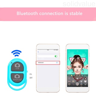 Selfie Bluetooth Control remoto cámara de teléfono móvil Control de obturador inalámbrico Selfie botón de liberación solidvalue (8)