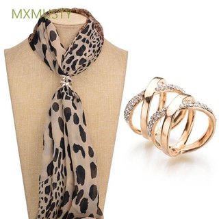 Mxmusty Broche/pin/bufanda delicada De aleación para mujer con pedrería multicolor