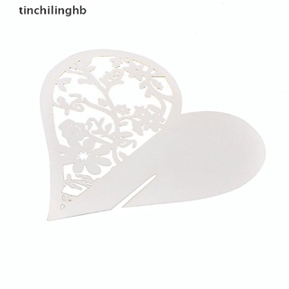 [tinchilinghb] 50x amor corazón nombre lugar titular de la tarjeta de boda fiesta mesa vino copa decoración [caliente] (7)