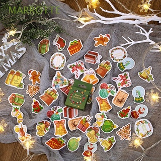 marrotte kawaii sobre pegatinas de dibujos animados scrapbooking accesorio de navidad pegatinas de vacaciones reutilizables para tarjetas de regalo diario de navidad favores decoraciones de navidad