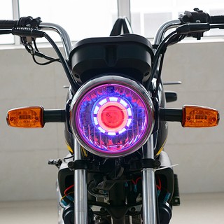 RIB anillo de luz doble ojo de ángel para motocicleta/motocicleta delantera LED/lámpara antiniebla (7)