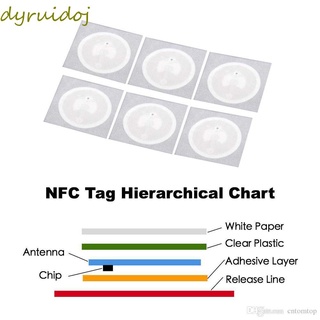 Dyruidoj 10pcs Ntag213 Token Patrol etiqueta Universal NFC pegatina ISO 14443A MHz RFID etiqueta de clave ultraligera etiquetas/Multicolor