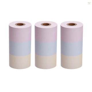 paperang 3 rollos de papel térmico 57x30 mm rollo de papel arco iris libre de bpa de larga duración 2 años para paperang p1(s)/p2(s) impresora térmica de bolsillo