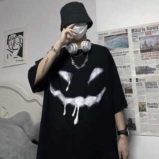 M-3xl diablo impreso Baju T camisa de los hombres de gran tamaño Casual de manga corta gráfico camisetas más el tamaño de Anime camiseta suelta moda estilo de moda ropa negro blanco (1)