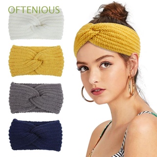 OFTENIOUS Women Cross Knot Hairband Wool Hair Accessories Knitted Headband NEW Hairband Head Wrap Autumn Winter Ear Warmer Headband/Multicolor (1)