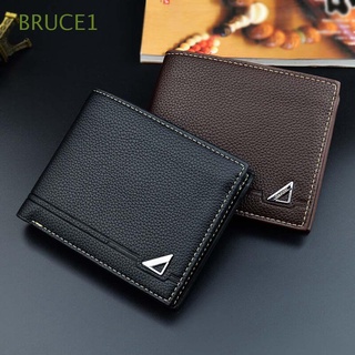 Bruce1 regalo de cuero de la PU Multi tarjeta bolsillos clip de dinero Bifold organizador de dinero corto cartera de los hombres monedero/Multicolor