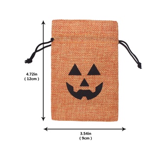bolsa de lino de halloween de lino bolsa de regalo de caramelo bolsa de juguete bolsa de almacenamiento para niños fiesta