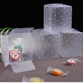 fitow 10pcs caja de caramelos transparentes de pvc cuadrados cajas de chocolate snacks dulce caja de regalo gratis