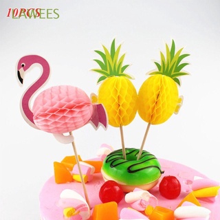LAWEES Novelty Cupcake Decor Pineapple Party Cake Topper Wedding Flamingo Tropical Hawaii Luau Theme Cake Picks