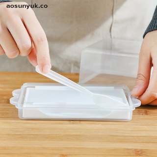 (new) Kitchen Butter Dish Box Holder Tray with Lid and Knife Cheese Board Container [aosunyuk]
