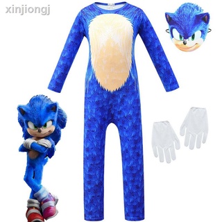 ۩✺℗Conjunto de disfraces de Sonic The Hedgehog Cosplay niños niño