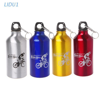 lidu1 500ml botella de agua de aleación de aluminio deportes al aire libre ciclismo ultraligero con hebilla