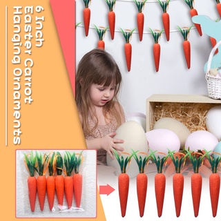 Spot&-6 pulgadas de pascua zanahoria colgante adornos artificiales de espuma de pascua purpurina zanahorias