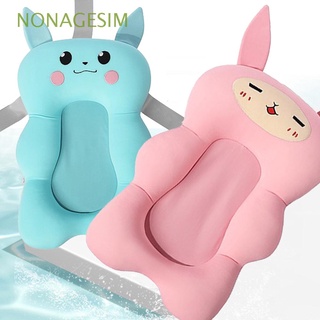 NONAGESIM Soft Baby Shower Bath Tub Pad Infant Bath Cushion Bathtub Seat Newborn Safety Non-Slip Support Mat Foldable Pillow