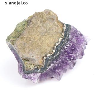 [xiangjei] cúmulo de amatista natural, cristal de cuarzo, mineral, piedra curativa, mineral, mineral (5)