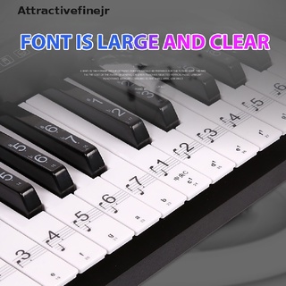 [afjr] 54/61/88 pegatina de piano transparente para teclado de piano, teclado electrónico, teclado electrónico, teclado electrónico, atractivefinejr