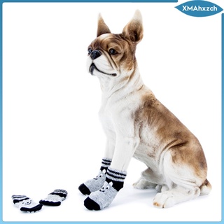 pack 4 calcetines antideslizantes para perros/mascotas/botas antideslizantes/protección de pata