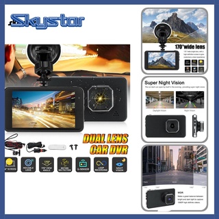 Skystar - cámara de visión nocturna para coche Dashcam, 4 pulgadas, 1080P, visión nocturna