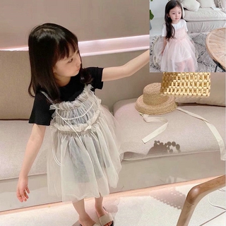 vestido falso de dos piezas vestido de malla vestido de princesa vestido de verano nueva ropa de niños de 3-8 años de edad