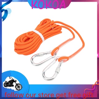 Kokoa cuerda de escalada estática de 8 mm de diámetro naranja seguridad para entrenamiento de fuerza Rock montaña ejercicio al aire libre