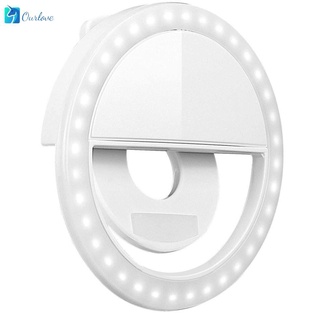 Selfie anillo de luz del teléfono redondo Clip de luz LED anillo de luz Selfie relleno de luz