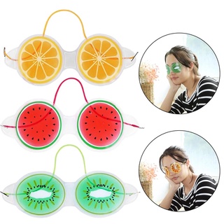 Fruit Ice Gel Parche De Ojos/Divertido Naranja Sandía Cubierta Multiuso Suave Masaje Relajante Sombreado Ceguera