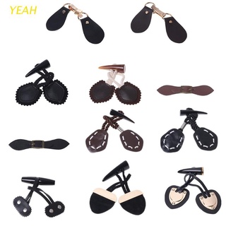 YEAH Fashion Ox Horn Leather Toggle Buttons Coat Jacket Sewing DIY Button Accessory