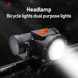 ✨Barco rápido✨ Faros delanteros LED fuerte de carga de luz ultrabrillante linterna montada en la cabeza al aire libre de doble uso faro de bicicleta