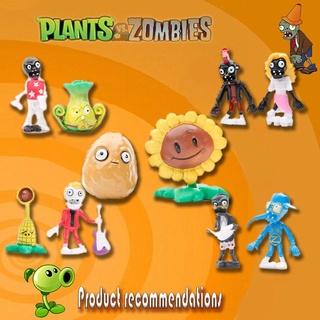 12pcs Plants VS Zombies figura de acción Pvz Peashooter y Zombie juguetes Set juego para niños