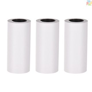 Sh 3 rollos de papel térmico autoadhesivo rollo de papel blanco sin BPA 57x30 mm sin papel de respaldo para PeriPage PAPERANG Poooli Phomemo bolsillo impresora térmica