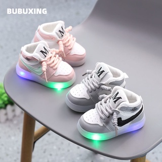 Zapatos de bebé de luz brillante zapatos de malla transpirable para niñas zapatillas de tablero zapatos de suela suave para bebés pequeños1-3Años0Primavera y otoño (5)